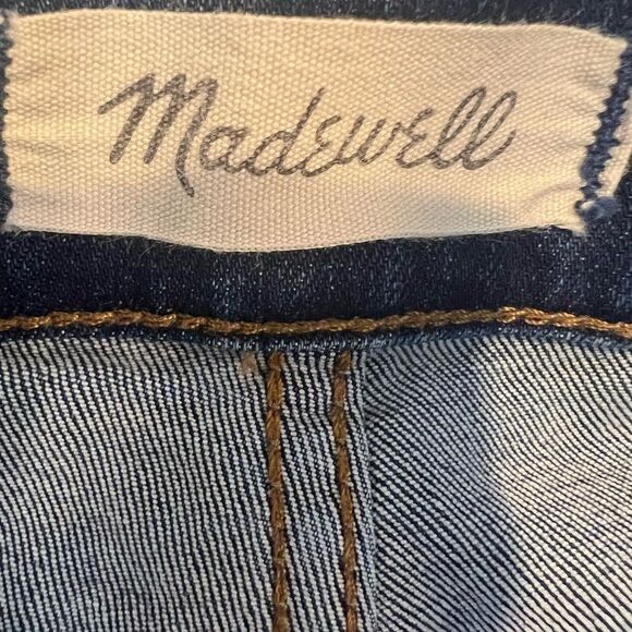 Madewell "10” High Rise Skinny" Womens Jeans Exposed Button Fly Raw Hem Size 28 - Picture 10 of 13